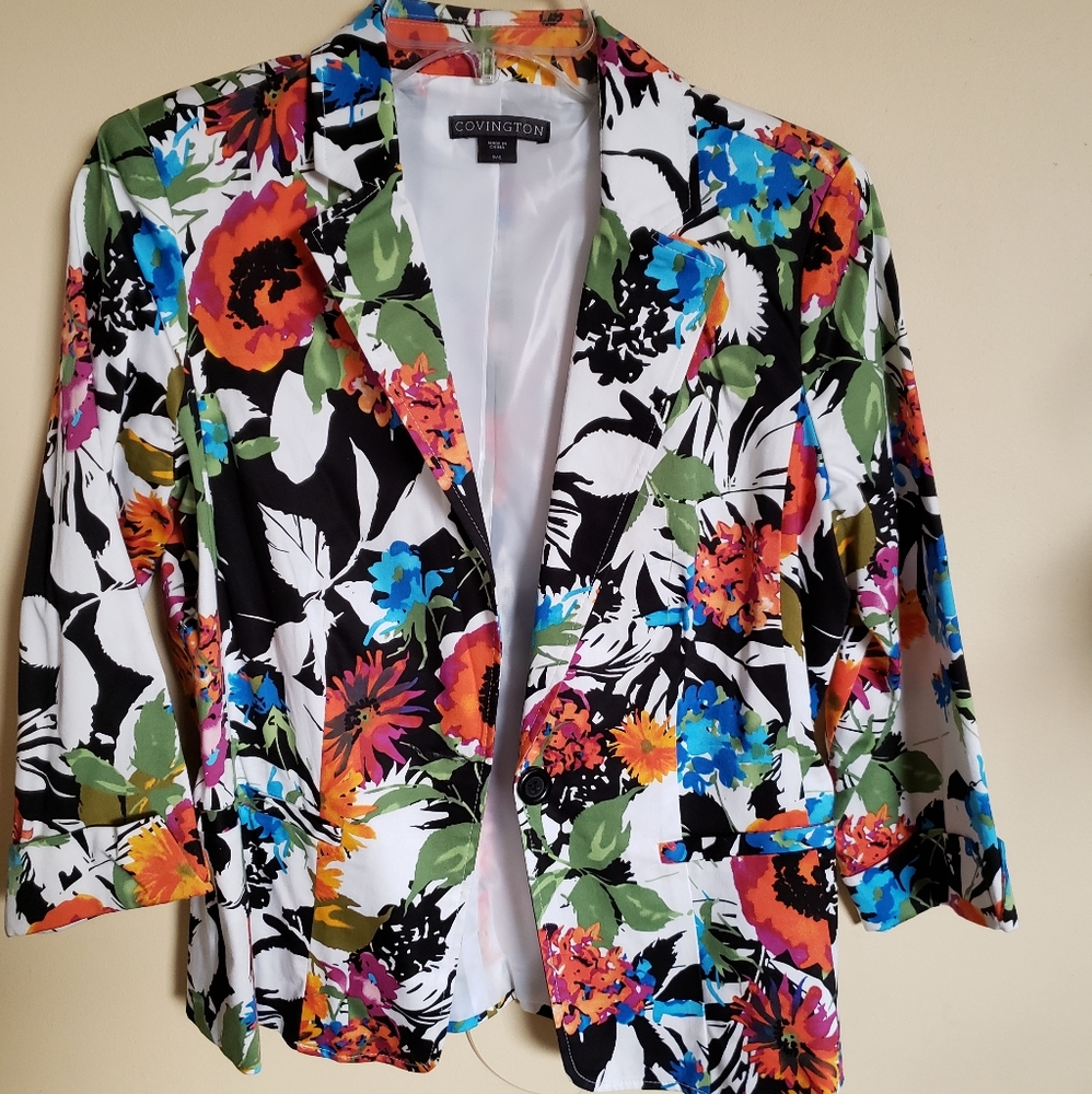 Cotton Floral Jacket sz S
